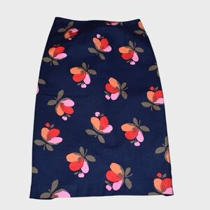 Boden Multicolored Floral Pencil Skirt